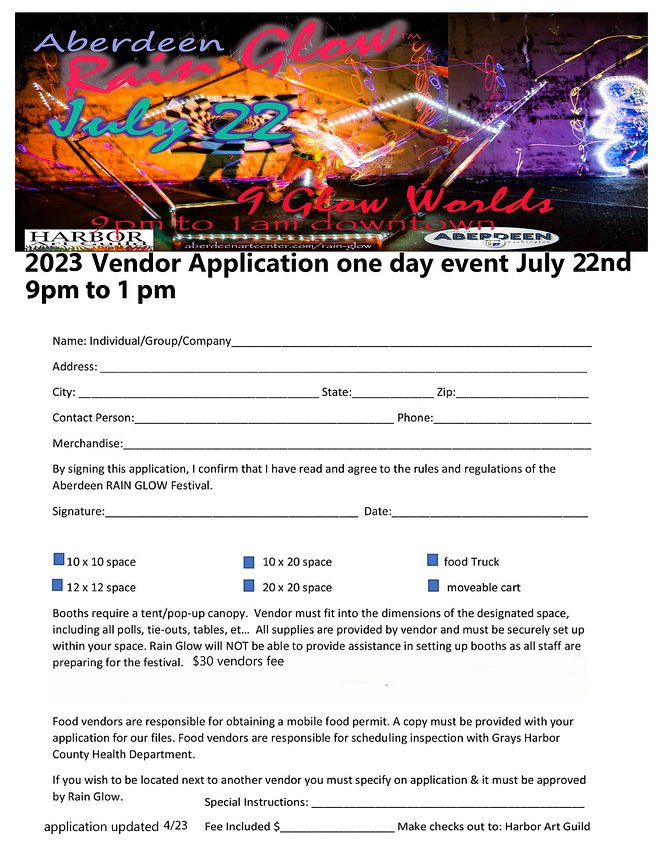 2023 vendor application